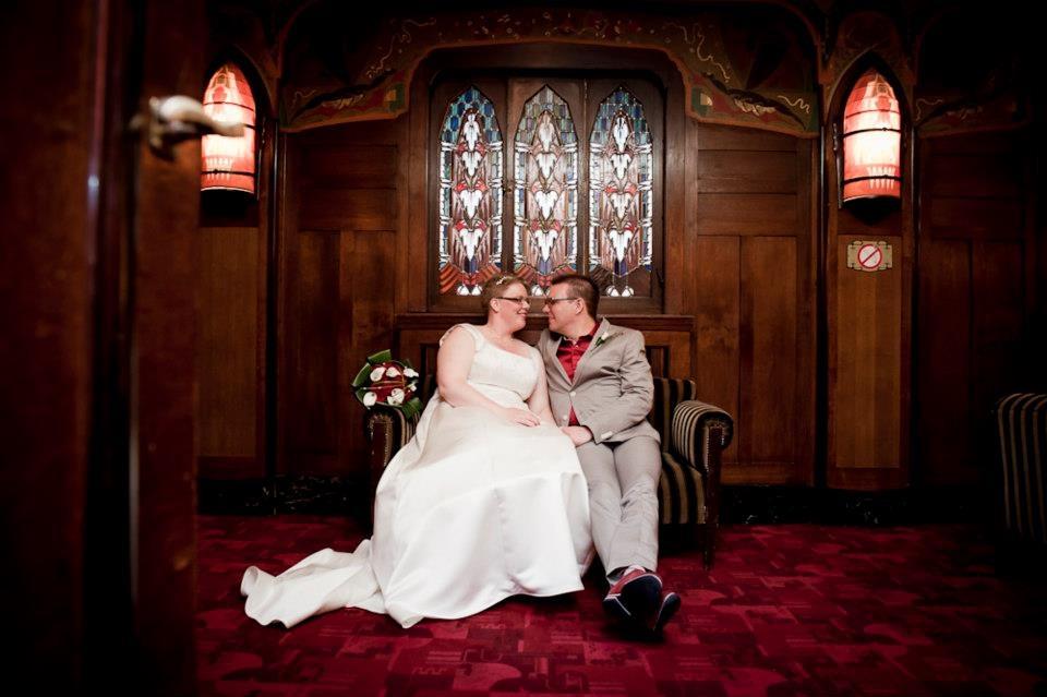 Bruid Moniek in Tuschinski Amsterdam