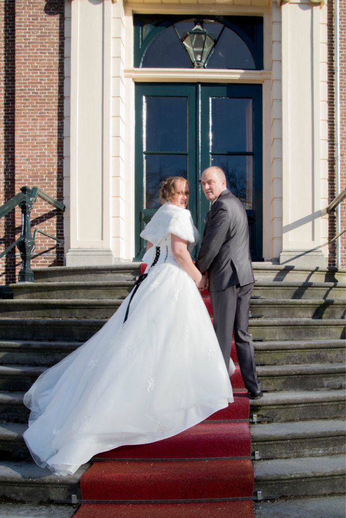 Trouwen in een prinsessen jurk in een paleis