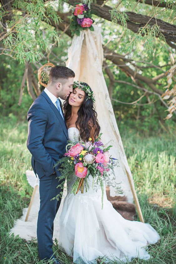 Boho Chic bruiloft, Boho bruid, bruidsmode mariska