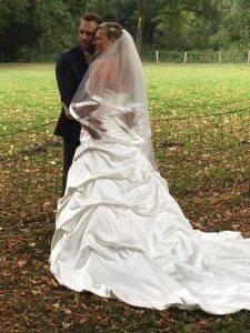 Bruid met lange sluier