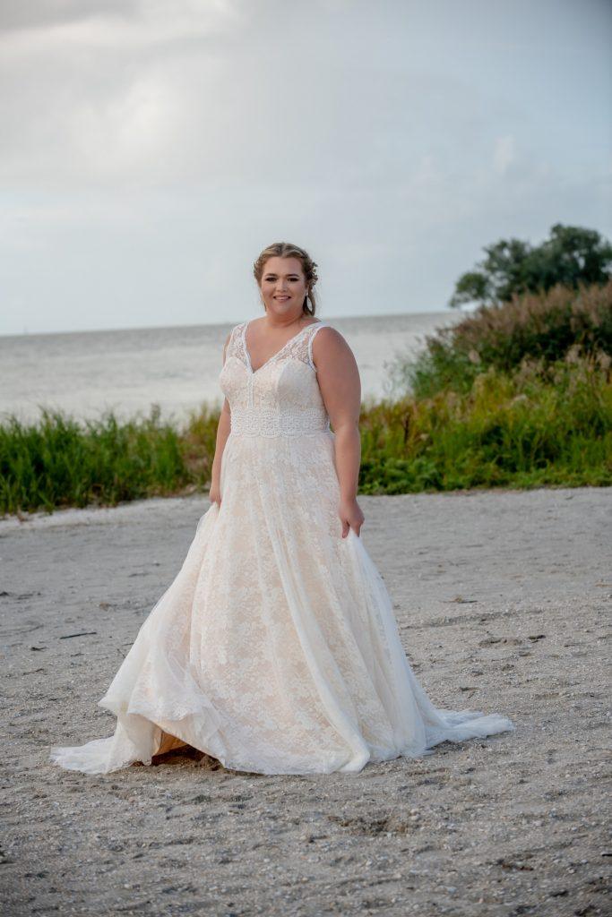 grote maat boho trouwjurk