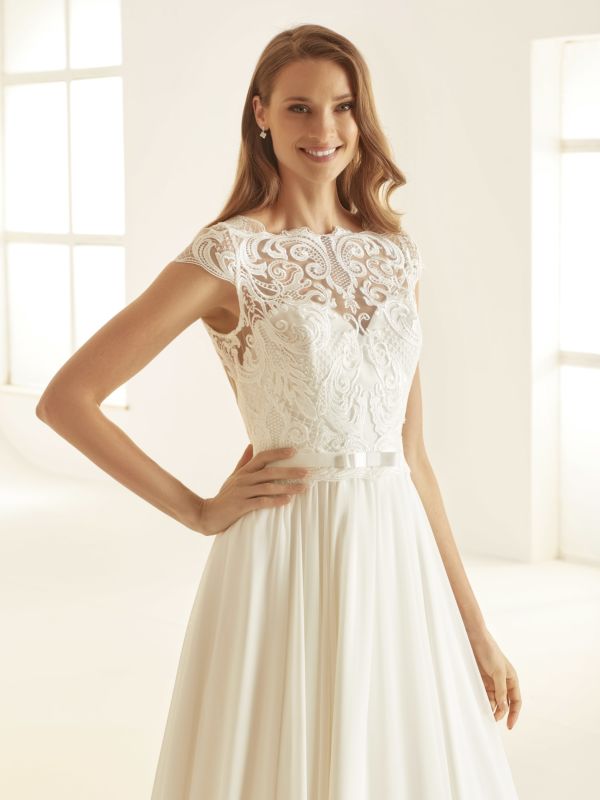 Bohemian trouwjurk kant